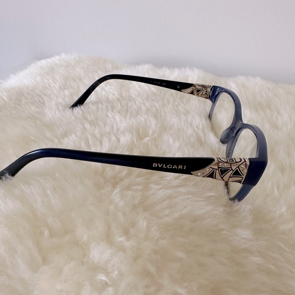 Bulgari Blue and Gold Women's Glasses - Picture 9 of 16
